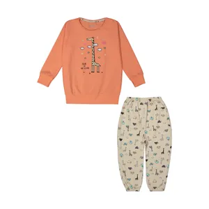 ست تی شرت آستین بلند و شلوار دخترانه ناربن مدل 1521442-22