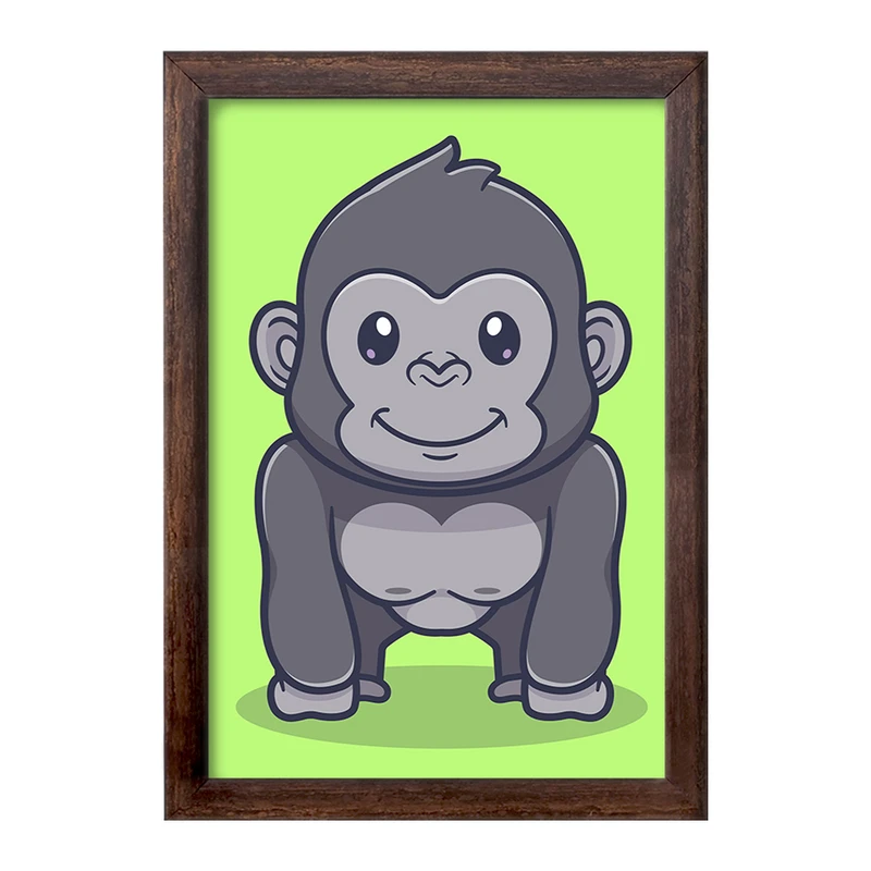 تابلو خندالو طرح حیوانات بامزه گوریل کد 29682