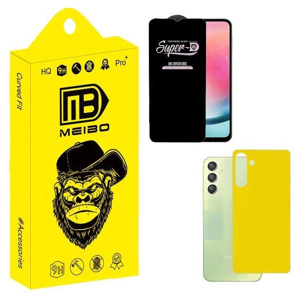 محافظ صفحه نمایش میبو مدل SuperD مناسب برای گوشی موبایل سامسونگ galaxy a24 به همراه محافظ پشت گوشی