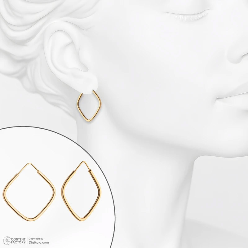 گوشواره طلا 18 عیار زنانه دوست خوب مدل dk584 - 6