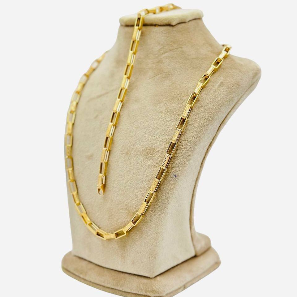 نیم ست طلا 18 عیار زنانه طلای کامک مدل زنجیری - - 3