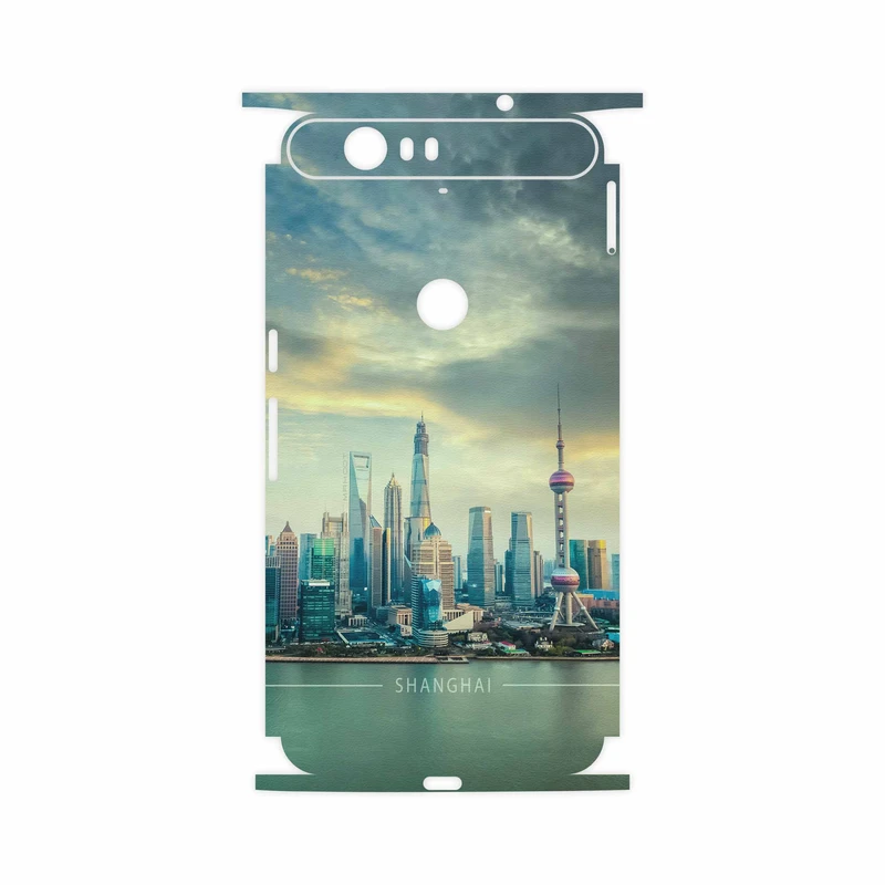 برچسب پوششی ماهوت مدل Shanghai City-FullSkin مناسب برای گوشی موبایل گوگل Nexus 6P