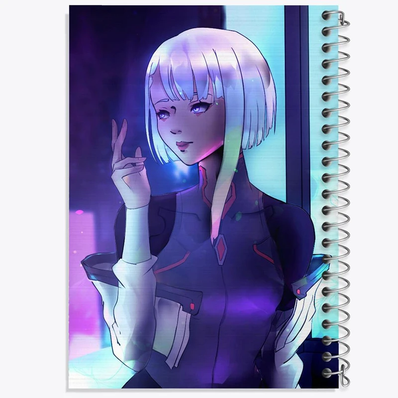 دفتر نقاشی 50 برگ خندالو مدل لوسی انیمه سایبرپانک کد 23974