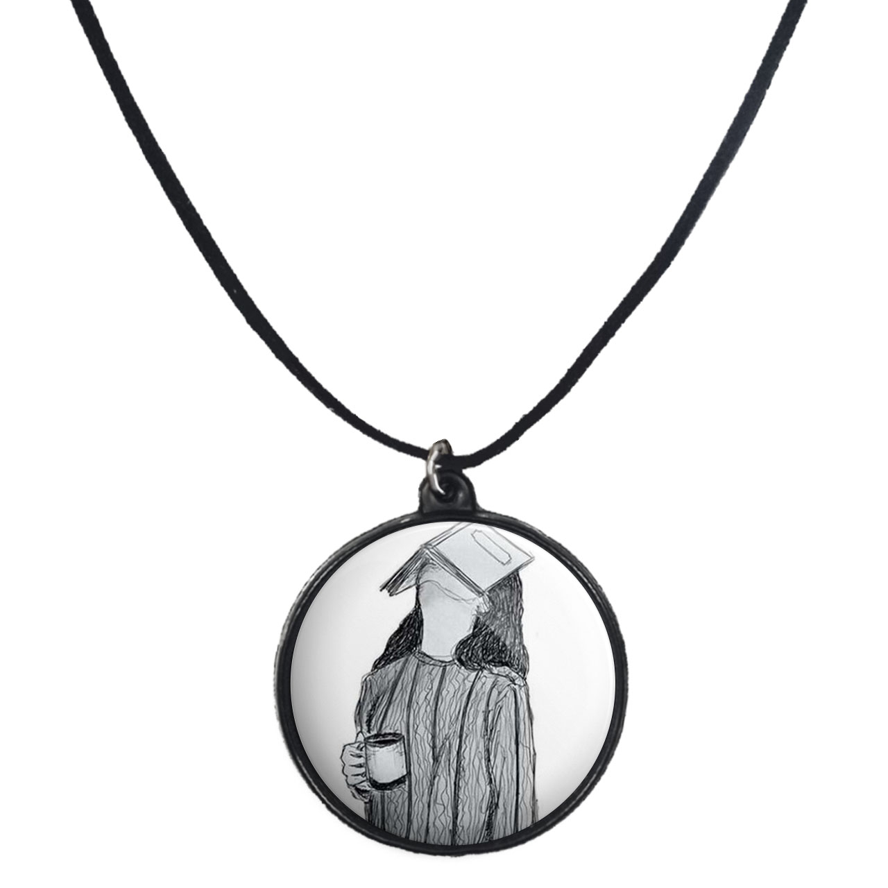 گردنبند پرمانه طرح دخترونه کد pmb.4605 مدل دو طرفه