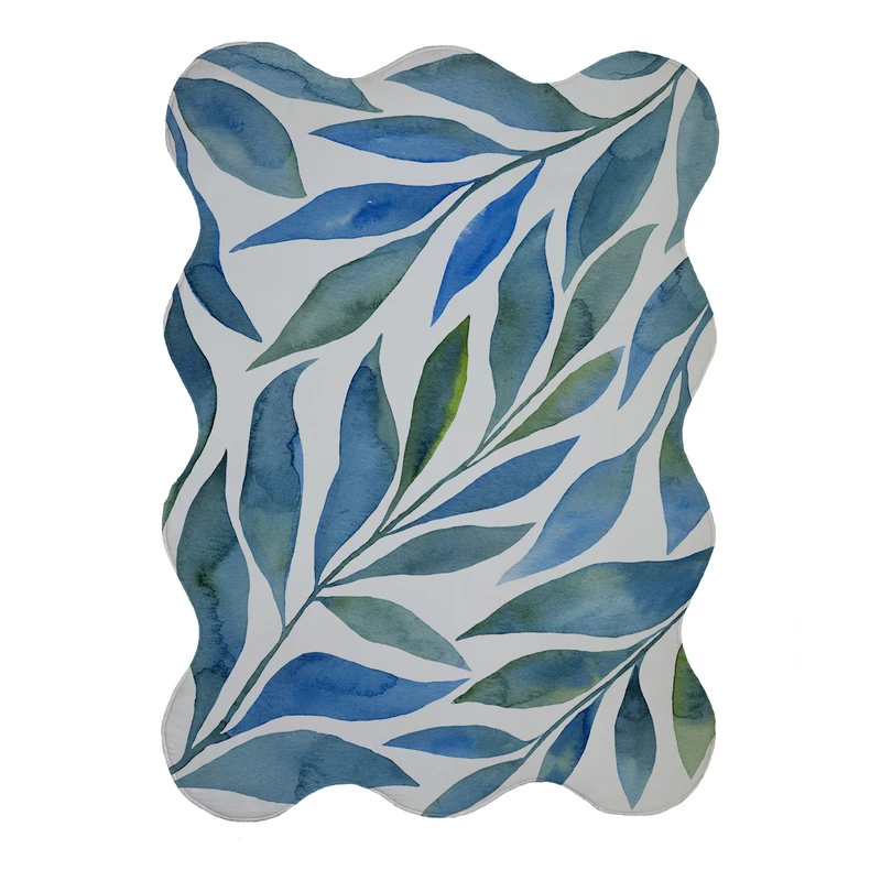 پادری مدل دالبر طرح برگ کد 9254 سایز 80x110 سانتی متر 