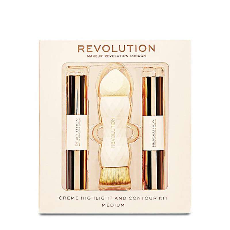 کانتور و هایلایتر رولوشن مدل 01 بسته 2 عددی به همراه برس آرایشی