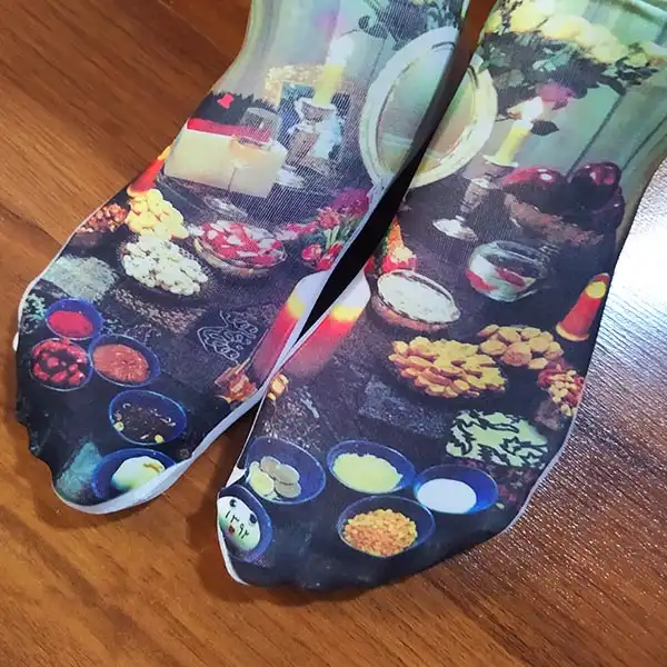 جوراب بچگانه مدل نوروز طرح هفت سین کد Sa4