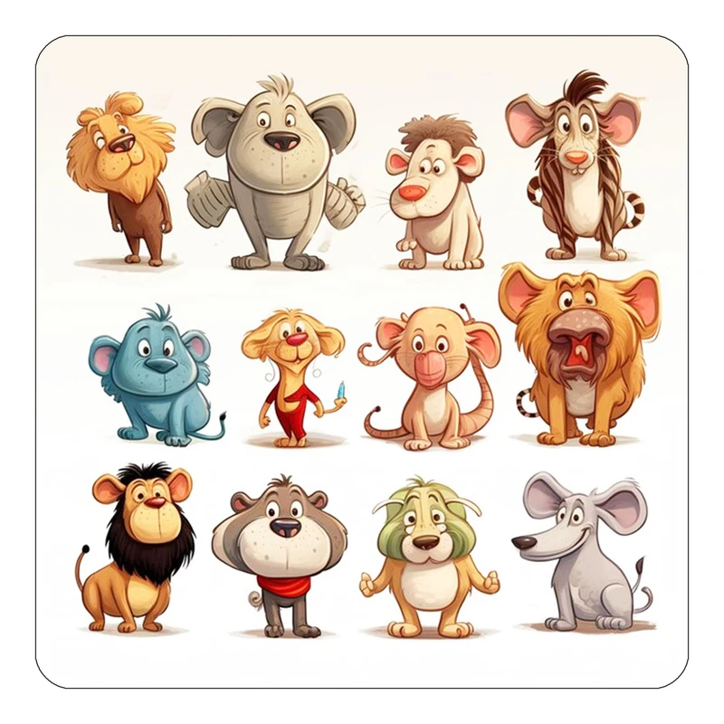 مگنت کاکتی طرح حیوانات کارتونی مدل mp27719