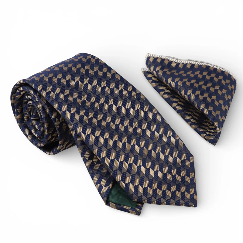 ست کراوات و دستمال جیب مردانه نسن مدل V57