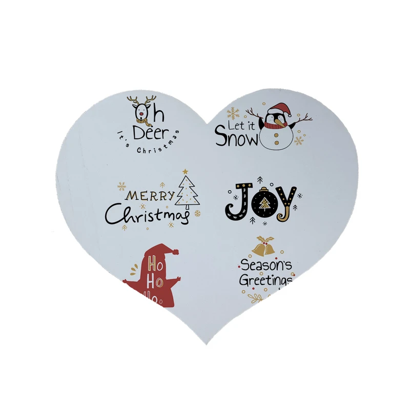 پادری مدل قلب طرح آدم برفی کد 8441 سایز 90 × 90 سانتی متر