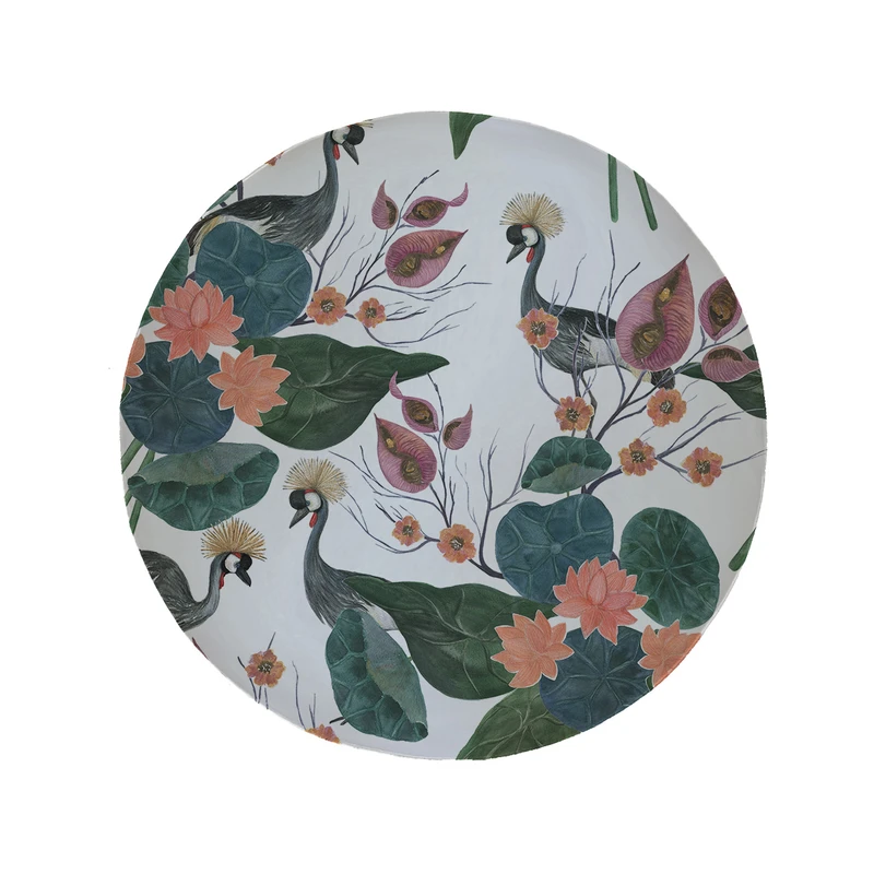 پادری مدل دایره طرح پرنده کد 5934 سایز 90 × 90 سانتی متر 