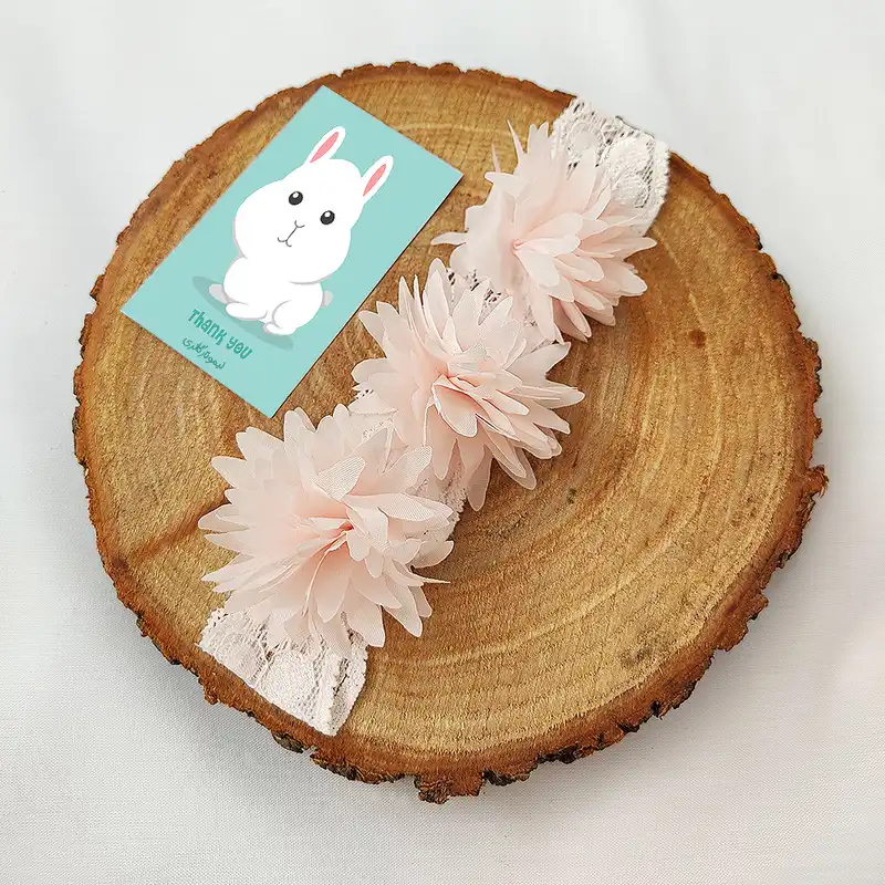 هدبند نوزادی مدل گل 02