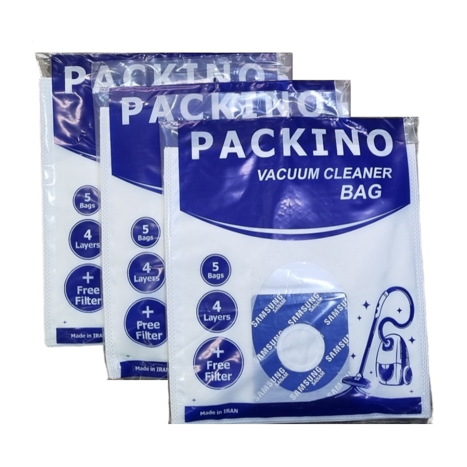 پاکت جاروبرقی پاکینو مدل micro plus مناسب برای جاروبرقی های سامسونگ و صنام سه بسته 5 عددی