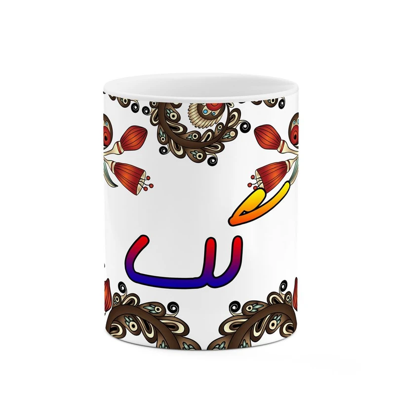 ماگ کاکتی مدل اسم گلسا طرح سنتی گل و بته کد mgh46790
