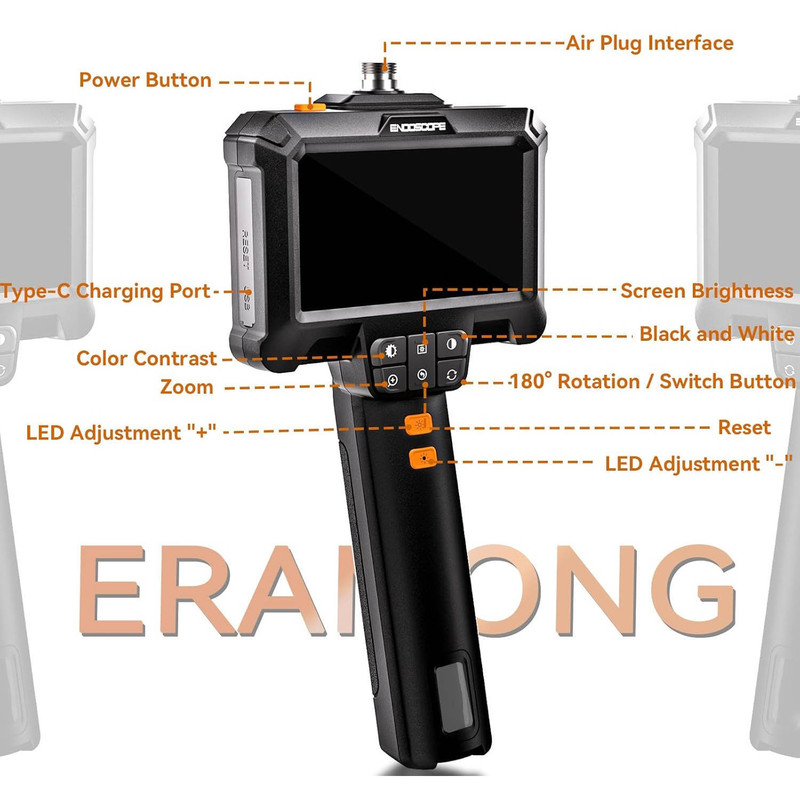 دوربین اندوسکوپی مدل G60 مانیتوردار کد 10M دوربین اندوسکوپی مدل G60 مانیتوردار کد 10M