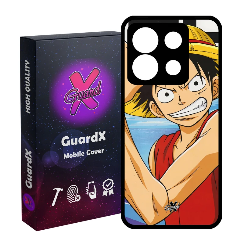 کاور گارد ایکس طرح Luffy Anime مدل Glass10593 مناسب برای گوشی موبایل شیائومی Redmi Note 13 5G