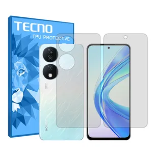 Tecno HyGEL model transparent screen protector suitable for Honor X7b mobile phone along with the phone back protector