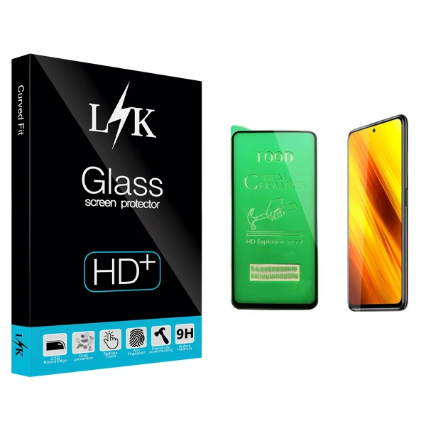 محافظ صفحه نمایش سرامیکی ال کی مدل Hard glass مناسب برای گوشی موبایل شیائومی Poco X3