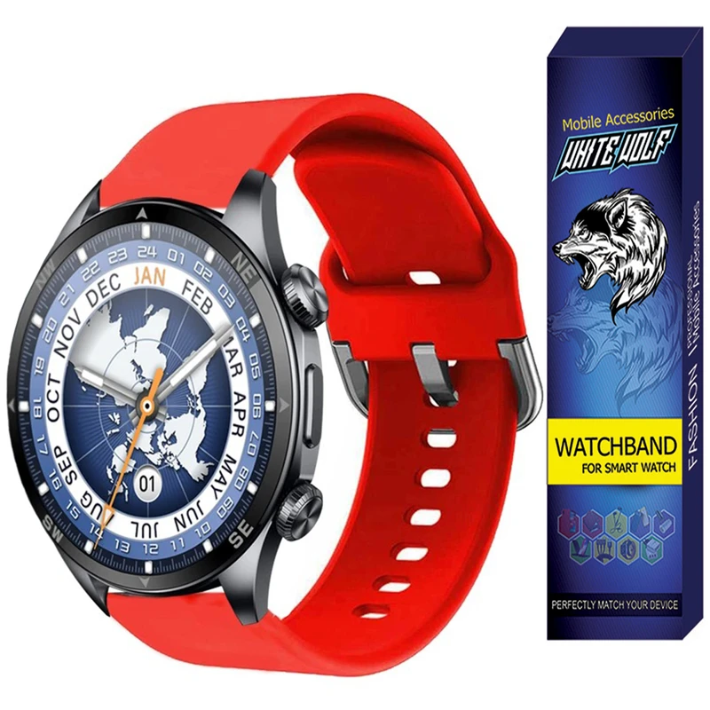 بند وایت ولف مدل WB-SQ مناسب برای ساعت هوشمند گلوریمی GX SPORT 22mm