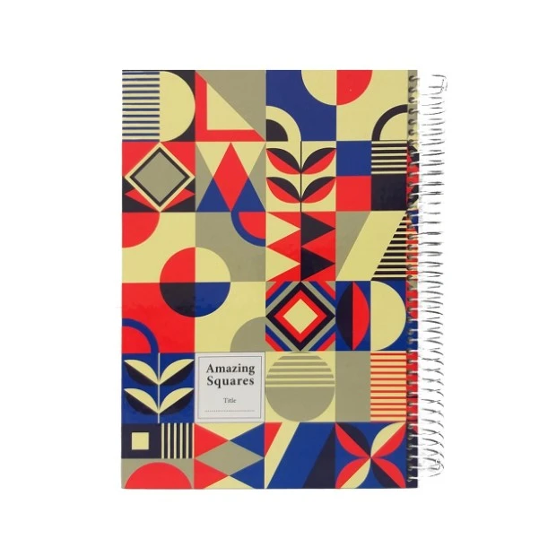دفتر 160 برگ پاپکو مدل Amazing Squares کد PN-6177