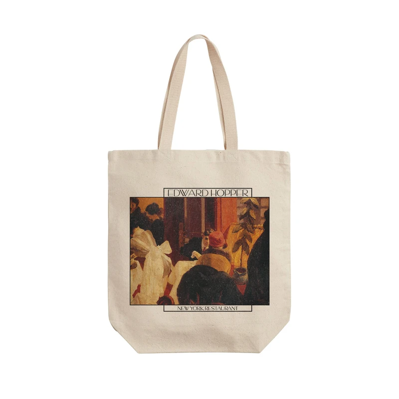 ساک خرید ترمه طراحان ایده مدل رستوران نیویورک از هاپر کد art0529 - L