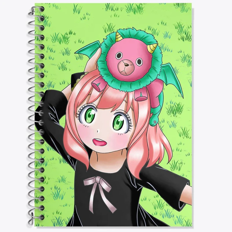 دفتر زبان 50 برگ خندالو مدل سه خط طرح آنیا فورجر انیمه اسپای ایکس فمیلی Spy x Family کد 15583