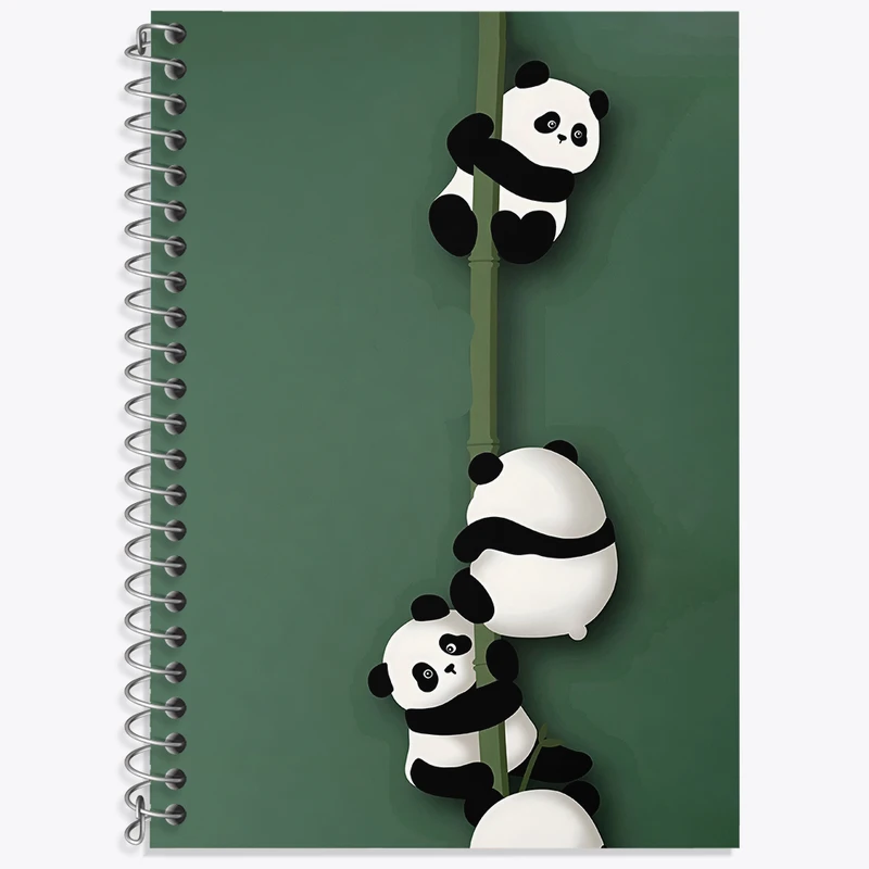 دفتر زبان 50 برگ خندالو مدل سه خط طرح پاندا کیوت کد N2718