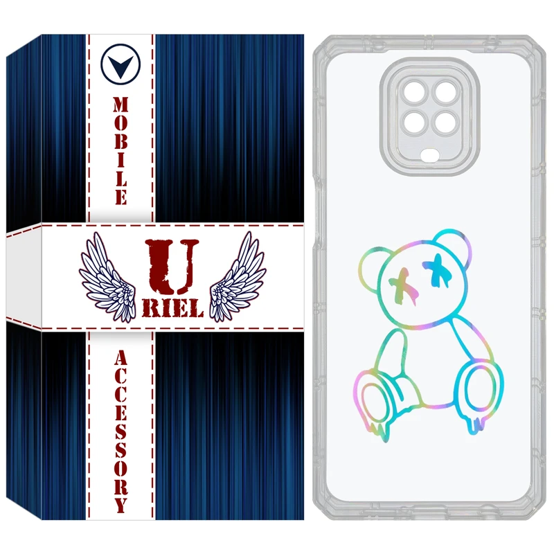 کاور یوریل مدل Clear کد 44 طرح خرس رنگی مناسب برای گوشی موبایل شیائومی Redmi Note 9S / Note 9 Pro / Note 9 Pro Max