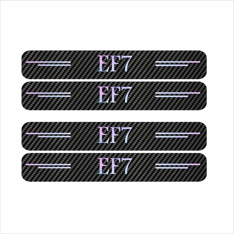 برچسب پارکابی خودرو سولگی مدل کربن هفت رنگ کد J125 طرح اف ای سون بسته 4 عددی