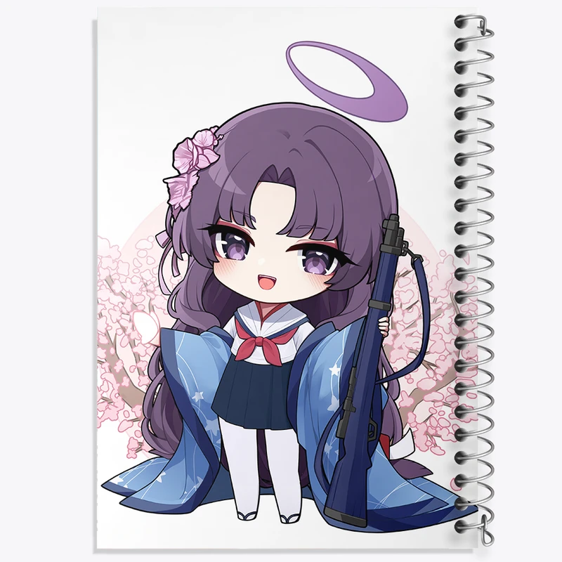 دفتر نت موسیقی 50 برگ خندالو مدل بازی آرشیو آبی (Blue Archive) کد 34301