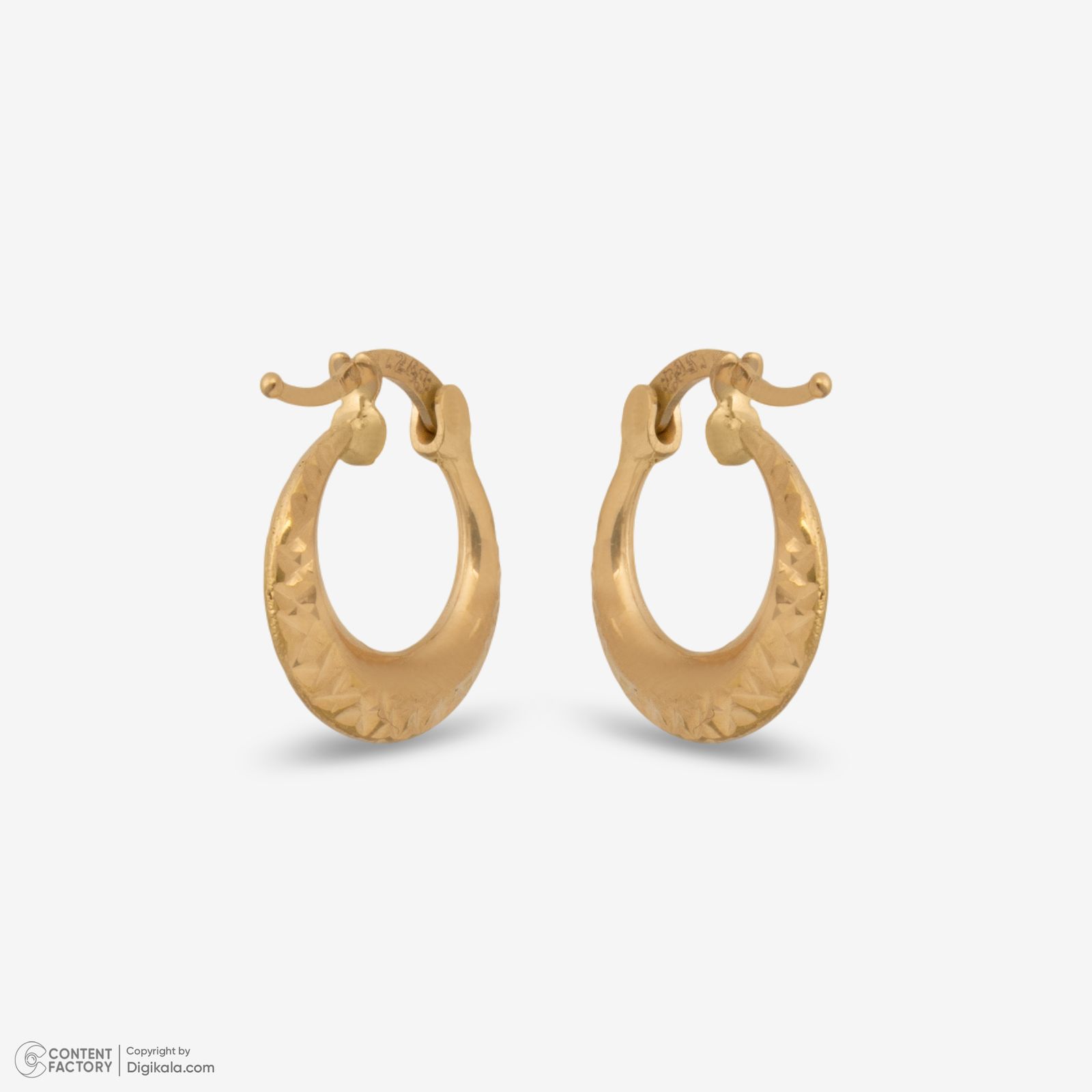 گوشواره کلیپسی طلا 18 عیار زنانه حافا گلد مدل e013 - - 4