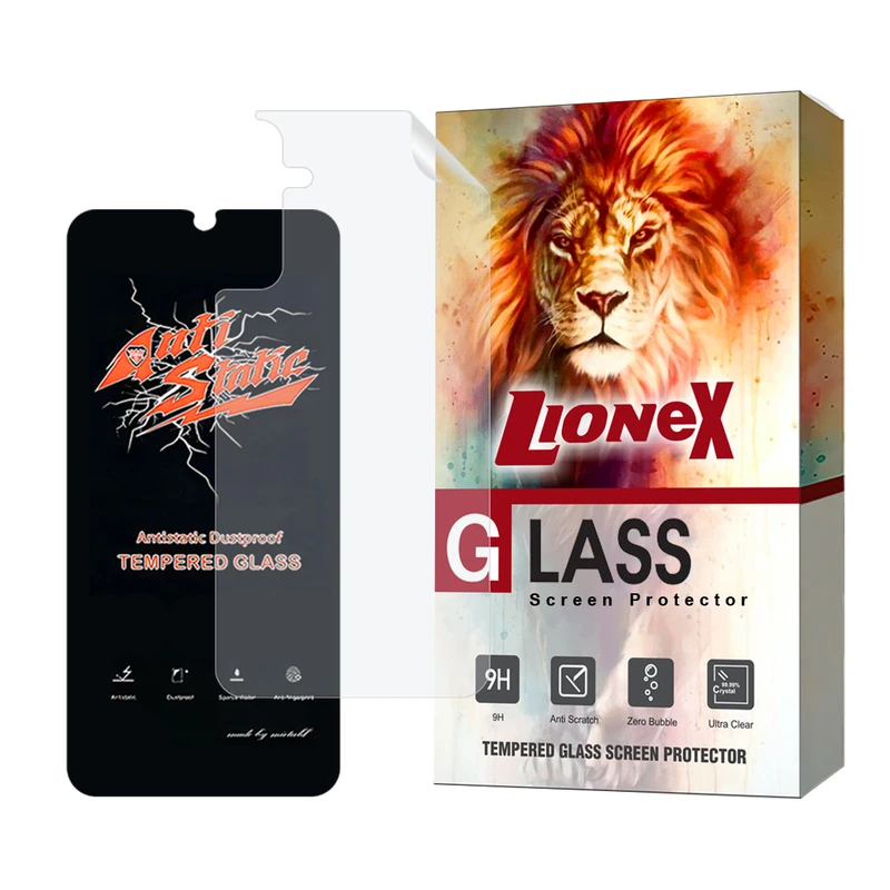 محافظ صفحه نمایش آنتی استاتیک لایونکس مدل ANTNABKLI  مناسب برای گوشی موبایل سامسونگ Galaxy A25 5G به همراه محافظ پشت گوشی