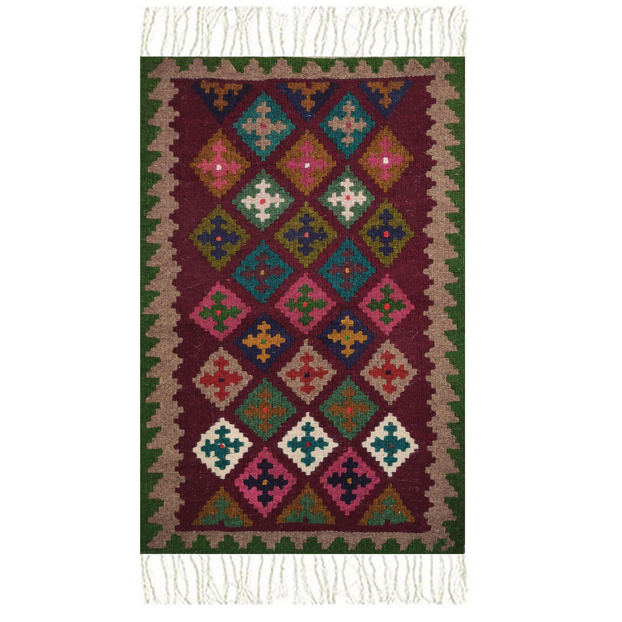 گلیم دستبافت نیم متری مدل آذربایجان کد sk23