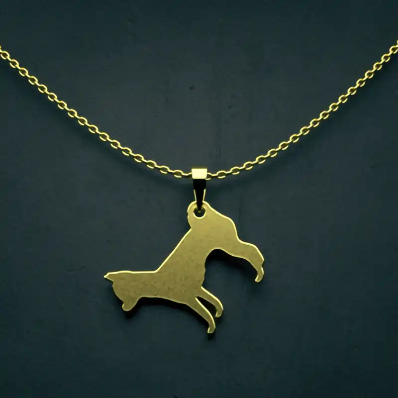 گردنبند طلا 18 عیار زنانه مدوپد مدل سگ کد J3-1-1231
