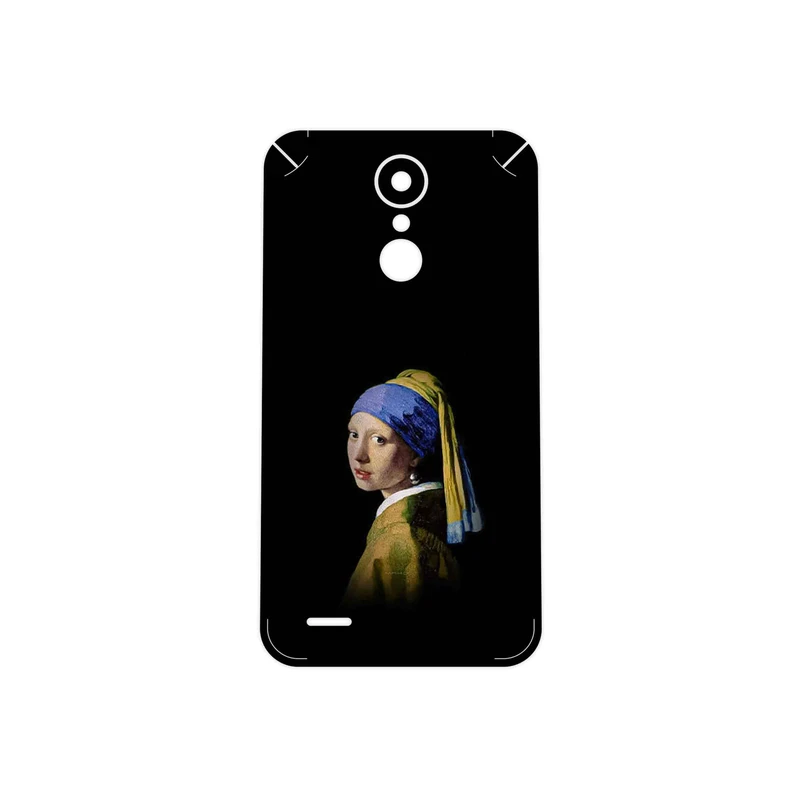 برچسب پوششی ماهوت مدل Girl with a Pearl Earring of Vermeer مناسب برای گوشی موبایل ال جی K10 2017