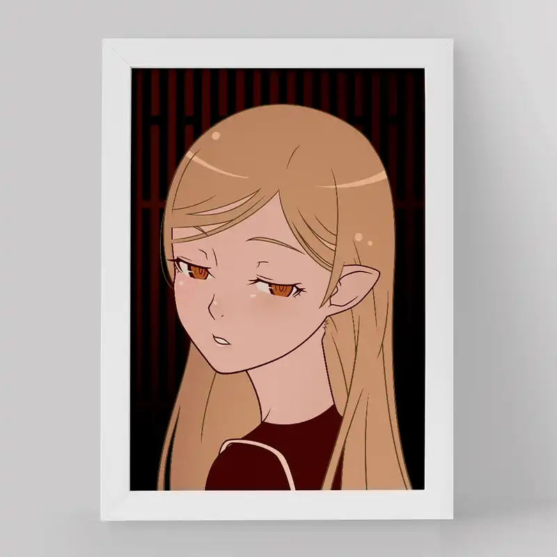 تابلو خندالو مدل شینوبو اوشینو انیمه مونوگاتاری کد 16174