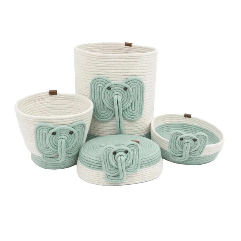 ست سبد وسایل کودک مدل قیطان دوزی فیل مجموعه 4 عددی