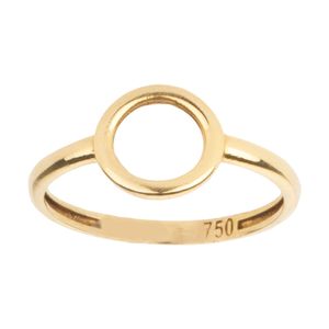 انگشتر طلا 18 عیار زنانه قیراط طرح دایره کد GH4635