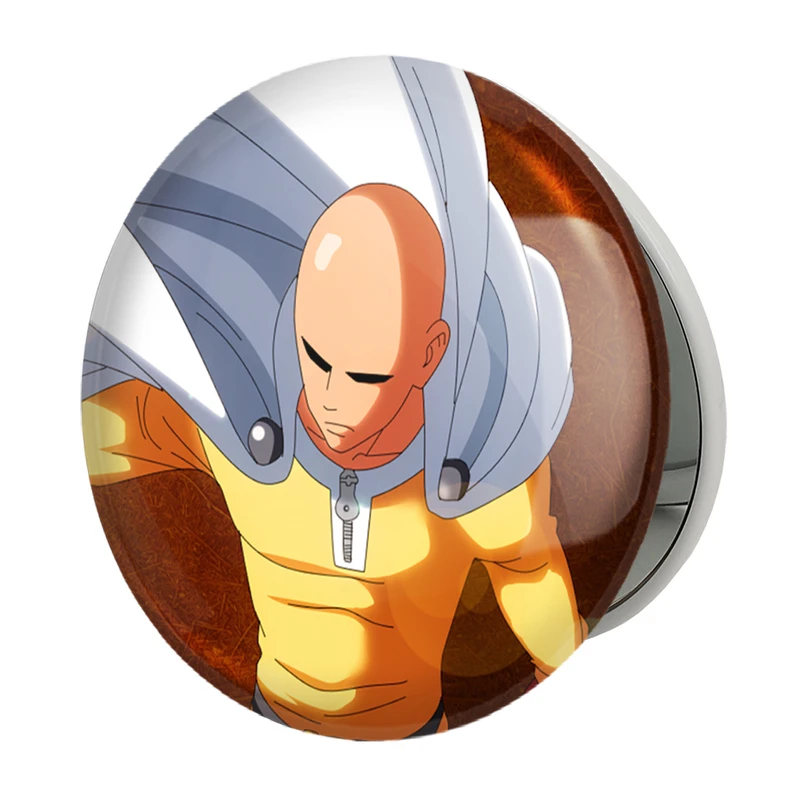 آینه جیبی خندالو طرح سایتاما انیمه مرد تک مشتی One Punch Man مدل تاشو کد 11359 