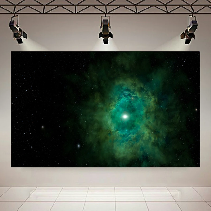 پوستر پارچه ای طرح بلک لایت کهکشان مدل سحابی کد AR30858