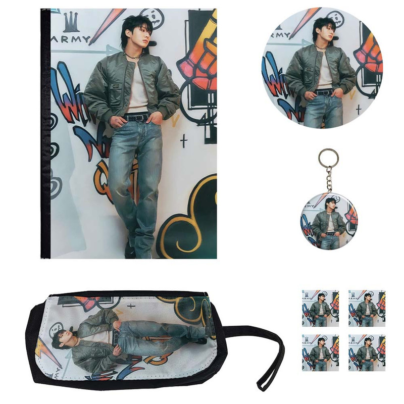 ست لوازم التحریر طرح جی کی کد JK بسته 8 عددي