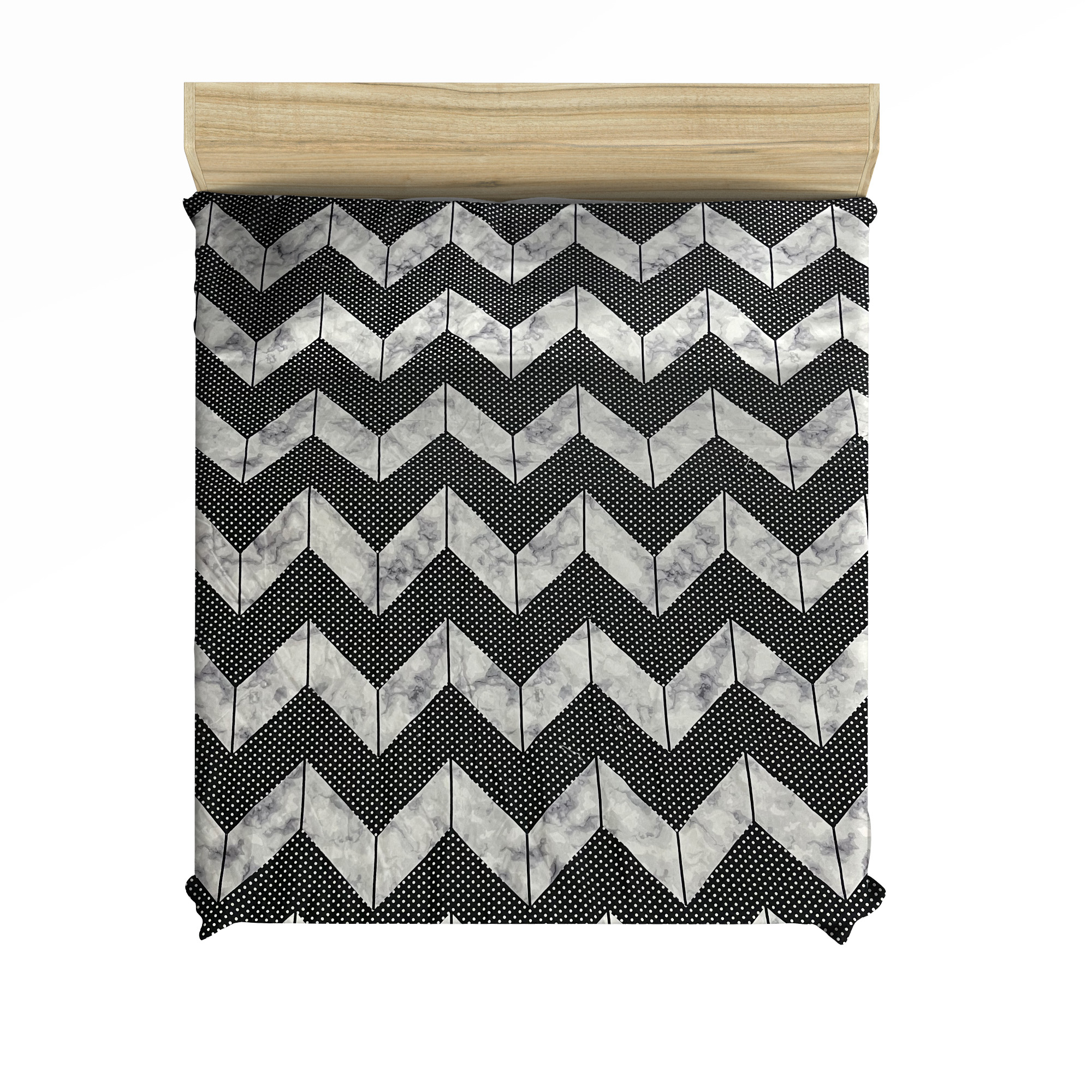 سرویس ملحفه کوکو جم مدل زیگزاگ دونفره 3تکه