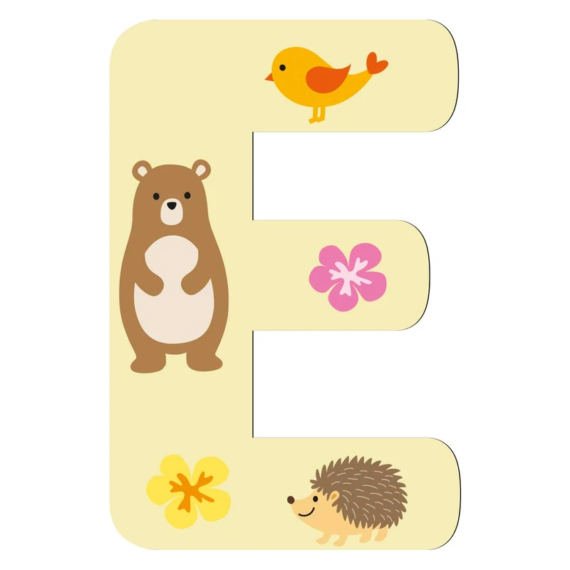 استیکر چوبی کودک باروچین مدل حرف انگلیسی E کد 8004