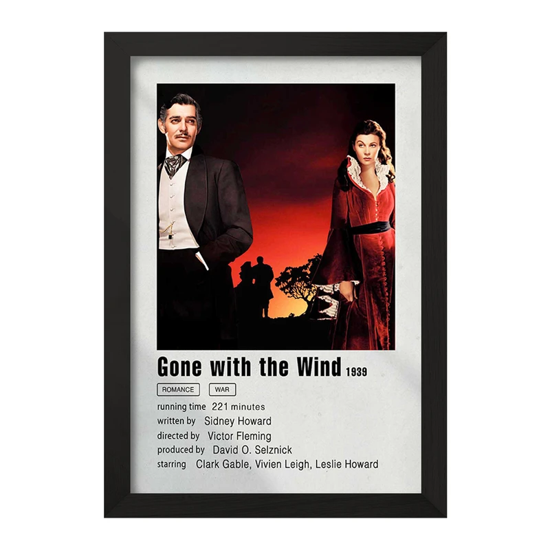 تابلو خندالو مدل بربادرفته (Gone With the Wind) کد F11920