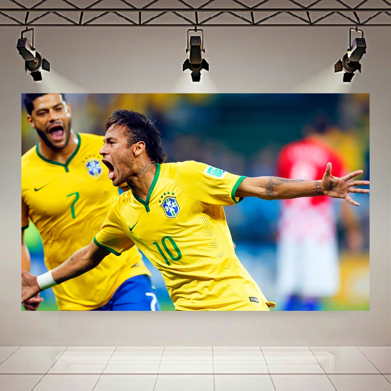 تابلو بوم طرح فوتبال برزیل مدل نیمار کد AR3076