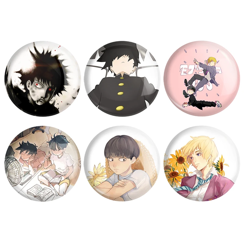 مگنت خندالو طرح انیمه موب سایکو Mob Psycho 100 کد 1538B مجموعه 6 عددی