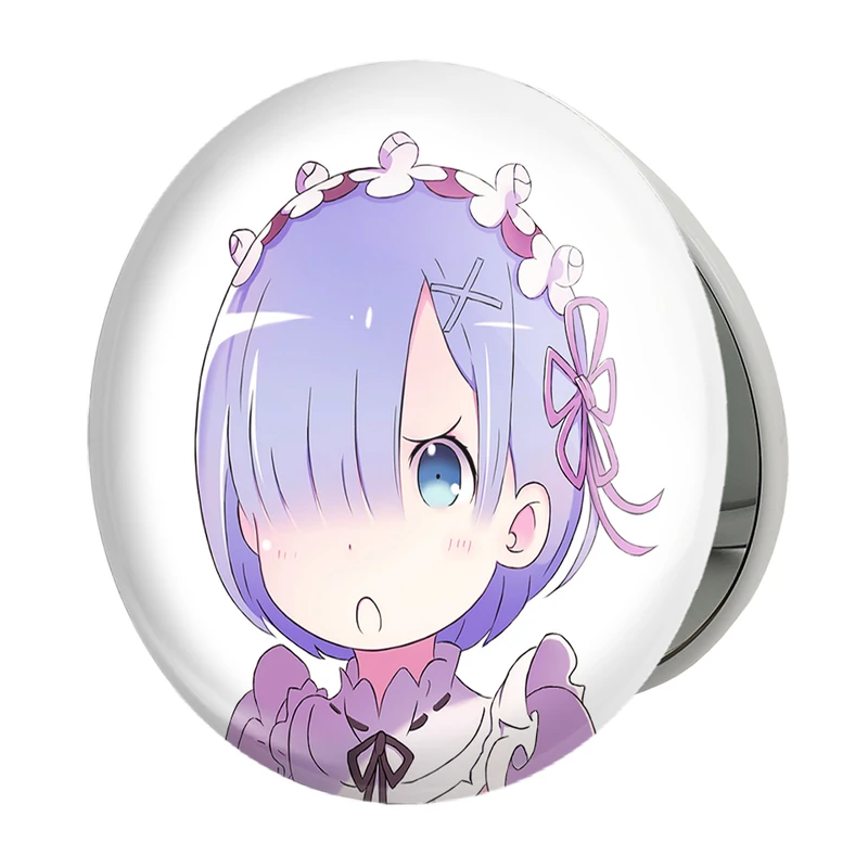 آینه جیبی خندالو طرح رم انیمه ری زیرو ReZero مدل تاشو کد 12842 