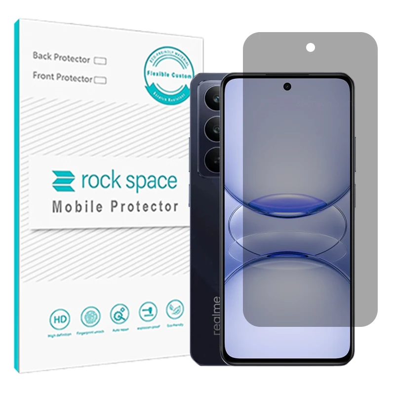 محافظ صفحه نمایش حریم شخصی راک اسپیس مدل هیدروژلی مناسب برای گوشی موبایل ریلمی C75x