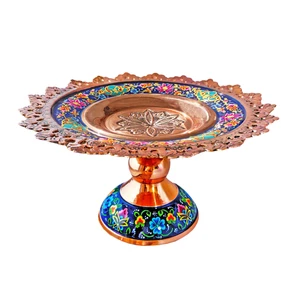 شیرینی خوری میناکاری مسی مدل پرداز کد gold25