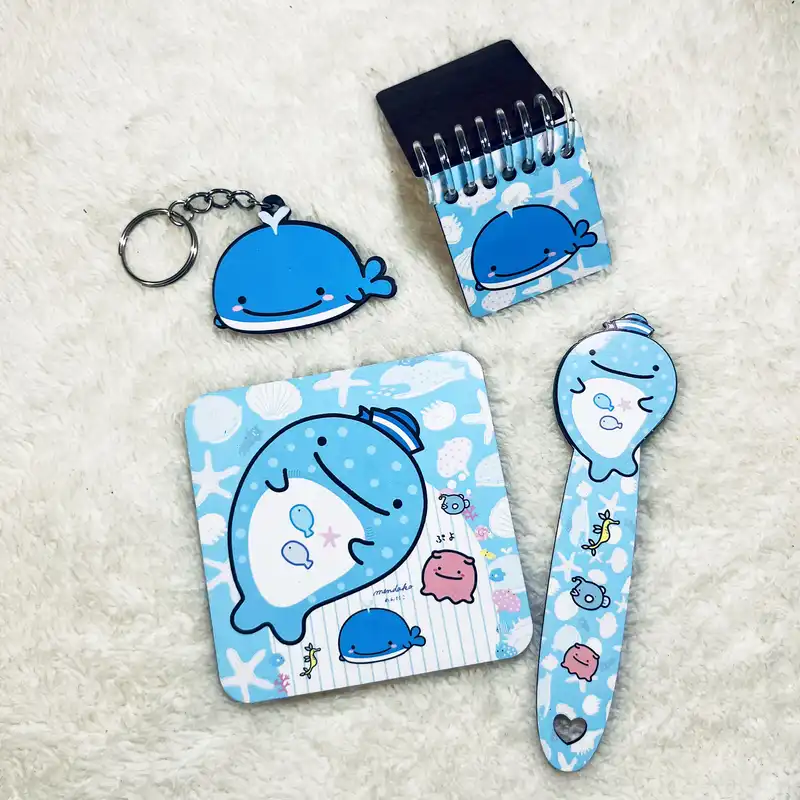 بسته لوازم تحریر مدل دلفین فانتزی کد g0lsa01 مجموعه 4 عددی